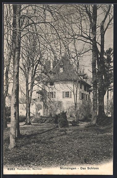 Cartoline postali: AK Münsingen, Partie am Schloss – Usato da Berlin venduto da bartko-reher