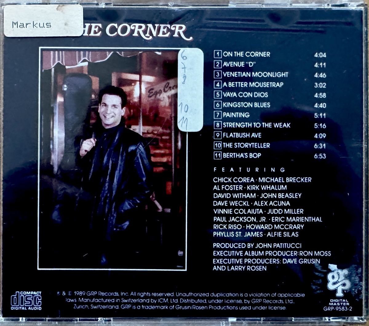 CD: CD John Patitucci - On the Corner – Usato da Zürich venduto da tomakomai 1
