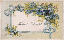 Herzliche Ostergrüsse, gelaufen 1921