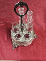 Antiker Likörset, Silber & Kristallglas, WMF Geislingen