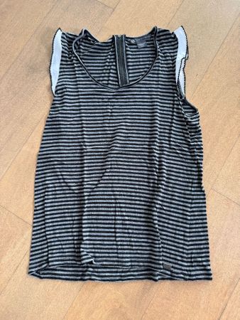 A | X Armani Exchange: Streifentop mit Rüschen Gr. XS