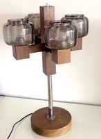Lemag Leuchte Lampe Holz Mid Century Vintage Tischlampe
