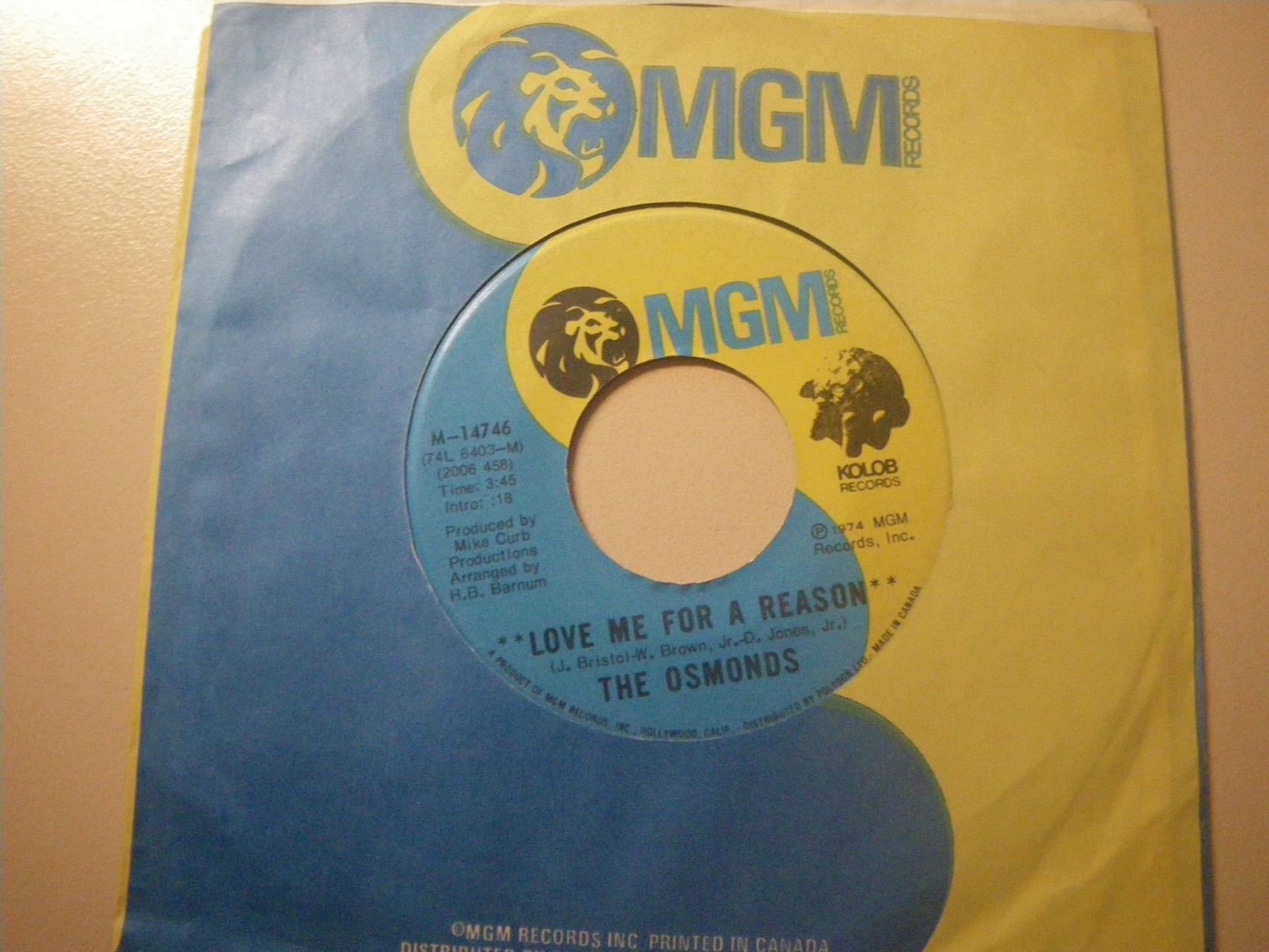 Dischi in vinile: Vinyl-Single Osmonds - Love Me For A Reason – Usato da Langenthal venduto da Modo39