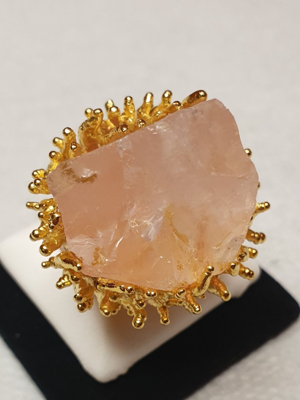Anelli: Ring rosequarz roh Goldfarbene Fassung – Nuovo (secondo la descrizione) da Zürich venduto da Bieter04 6