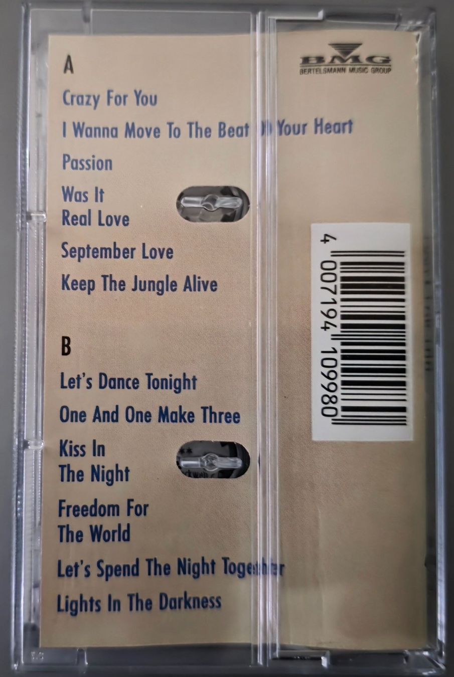 Musicassette: David Hasselhoff MC – Crazy For You – Usato da Root venduto da atelier22 1