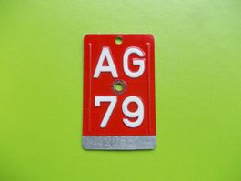 Velonummer / Fahrradnummer AG 79