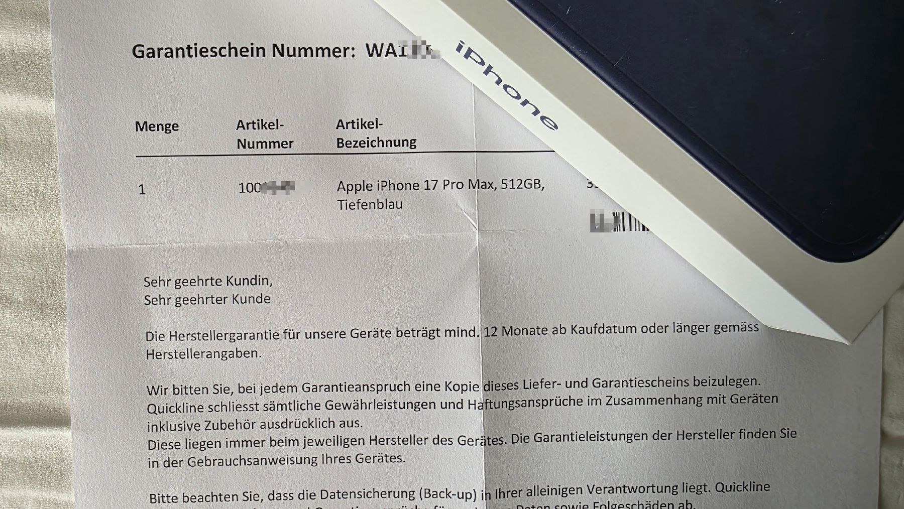 Apple Portables: Apple iPhone 17 Pro Max 512GB Deep Blue NEU versiegelt – Neuf avec emballage d'origine à Malters par Mary.Sp 3