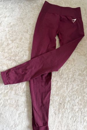 Gymshark burgundy leggings size S