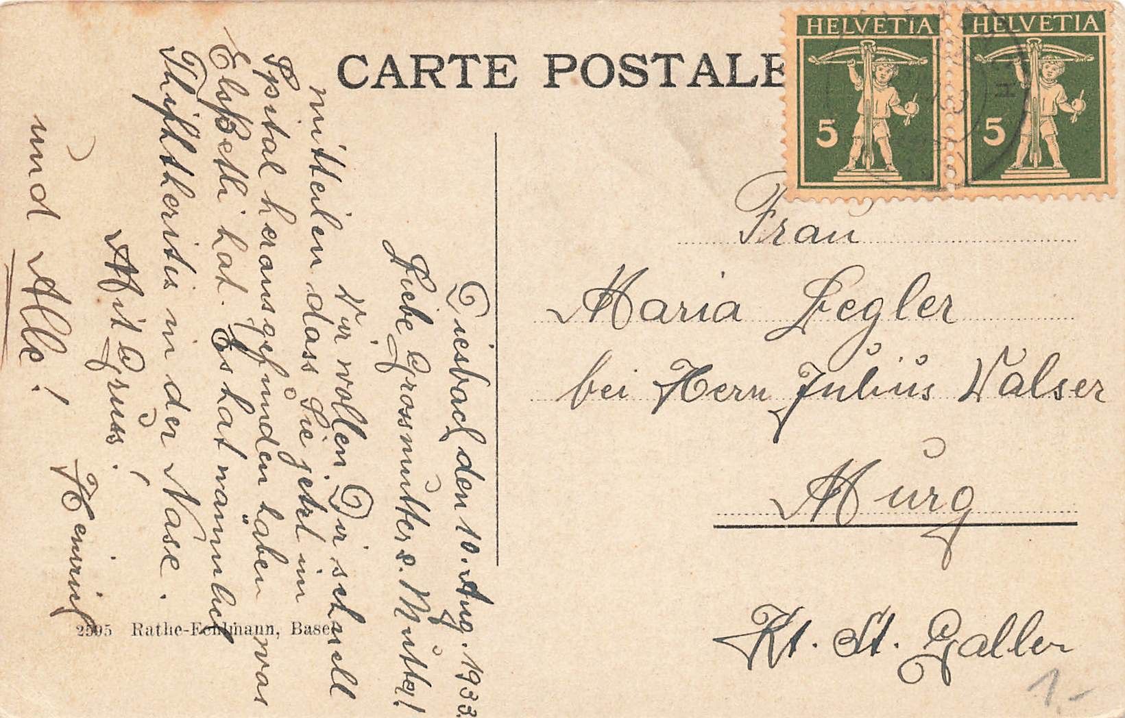 Cartoline postali: SG Zügenstrasse – Usato da Biasca venduto da Blenio71 1