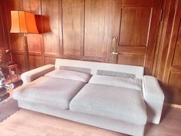 Sofa beige Stoffbezug 2-Sitzer in gutem Zustand