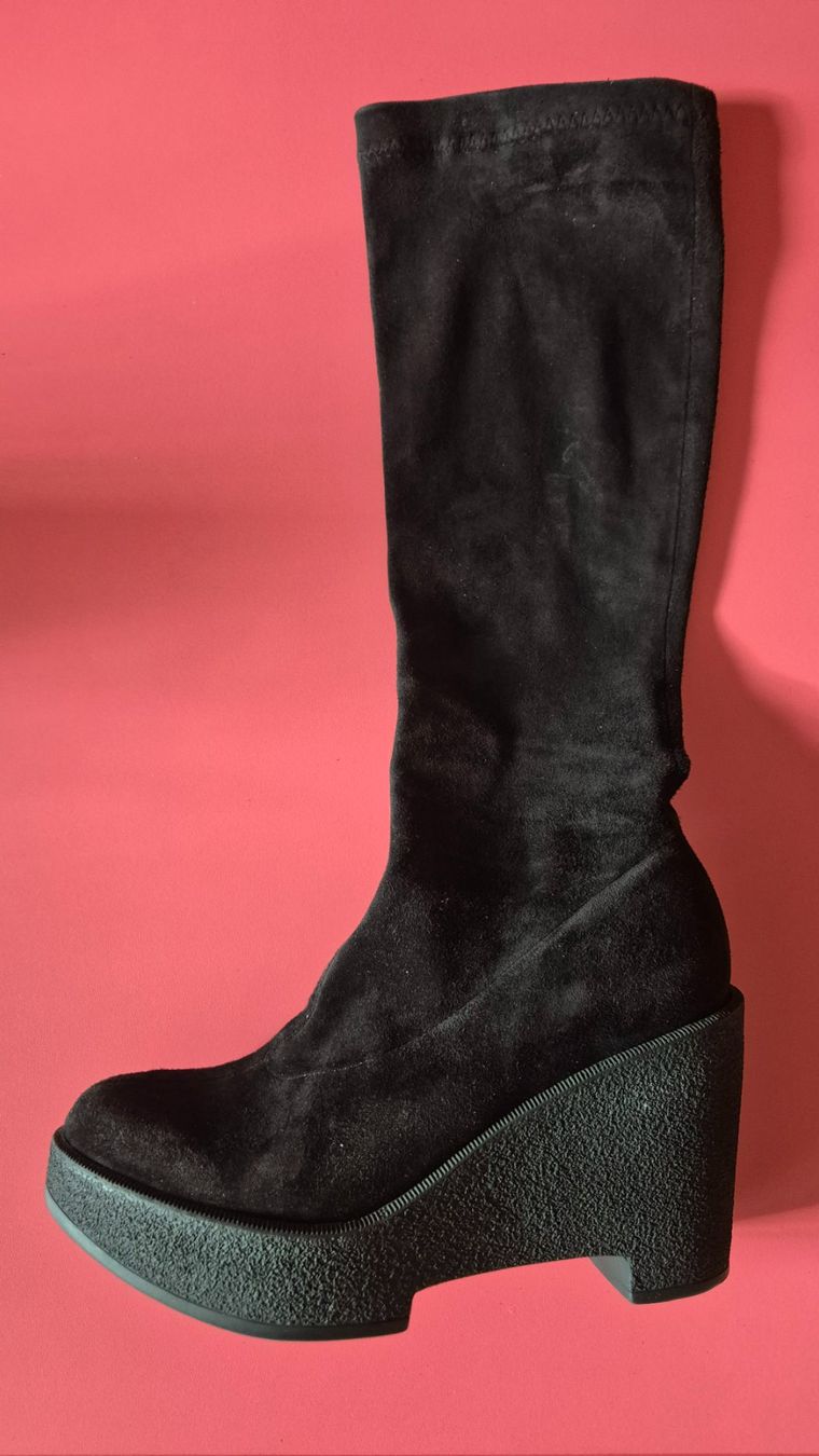 Scarpe da donna: Robert Clergerie bottes en daim avec talon compensé - T 37 – Usato da bernex venduto da evagabor 1