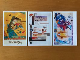 3x Grusskarten Vassily Kandinsky