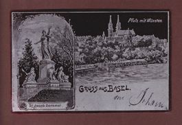 Gruss aus BASEL - Metallischer Effekt - 1900