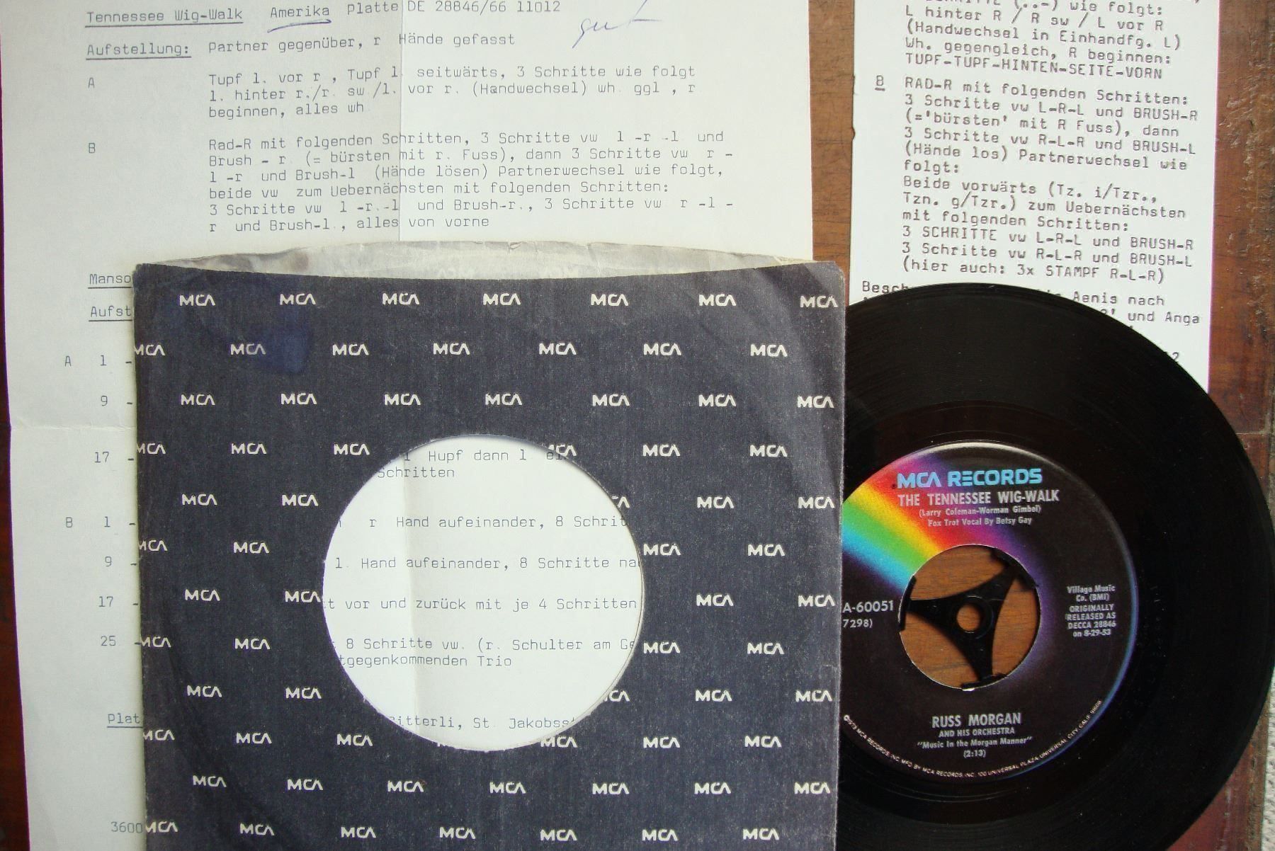 Dischi in vinile: TENNESSEE WIG-WALK MIT TANZSCHRITTEN – Usato da Bern venduto da Uli_10_11