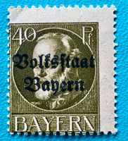 Briefmarken aus König Ludwig III. von Bayern mit Aufdruck