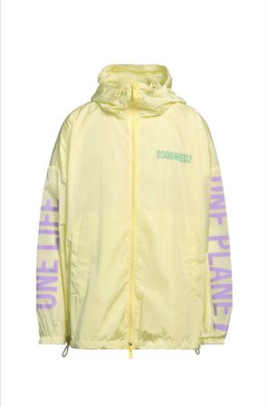 DSQUARED2 Windbreaker Jacket Light Yellow Size M