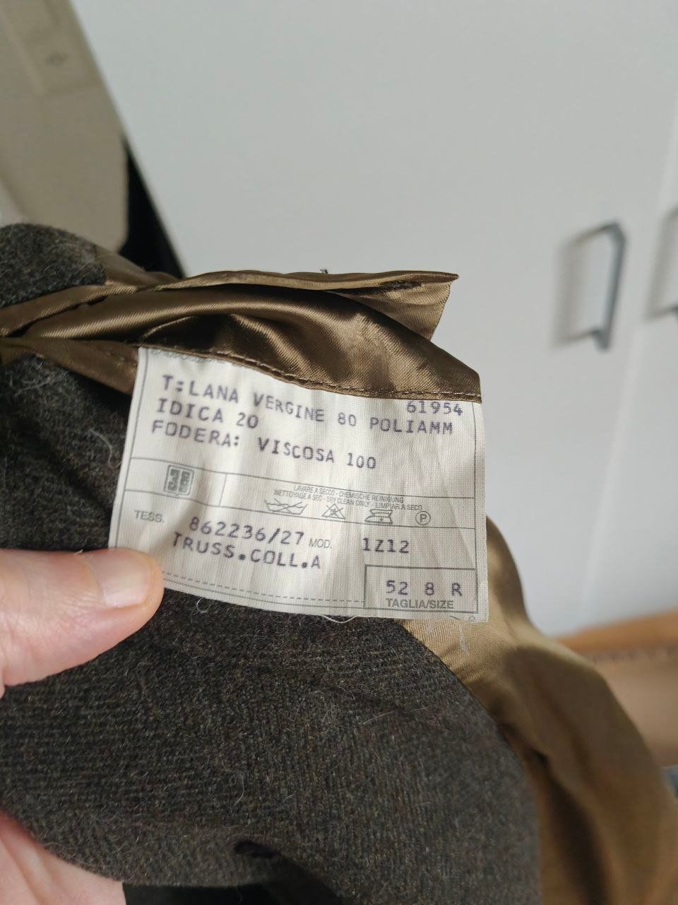 Mäntel: TRUSSARDI Herren Wintermantel Gr. 52 Wolle – Gebraucht aus Zürich von typish 2