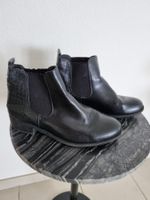 Schwarze Kunstleder Stiefeletten Gr 38