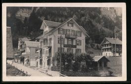 Seelisberg, Pension Tell mit Strasse und