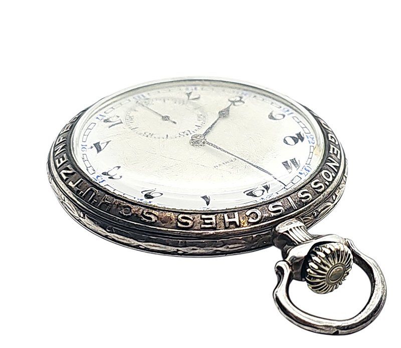 Zenith Uhren: Schützen Taschenuhr Silber ZENITH "1924" – Gebraucht aus Zug von urzeit 5