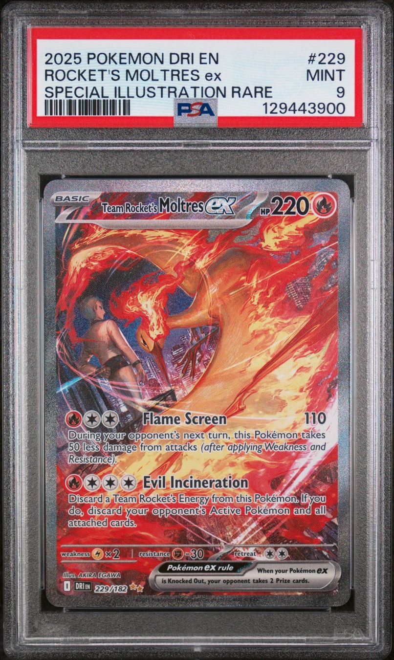 Pokémon Sammelbilder & Trading cards: PSA 9 Team Rocket's Moltres 229/182 EN – Gebraucht aus Obergerlafingen von collector-shop.ch