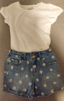 Süsse Vertbaudet Jeans kurz 120 T-Shirt weiss 122