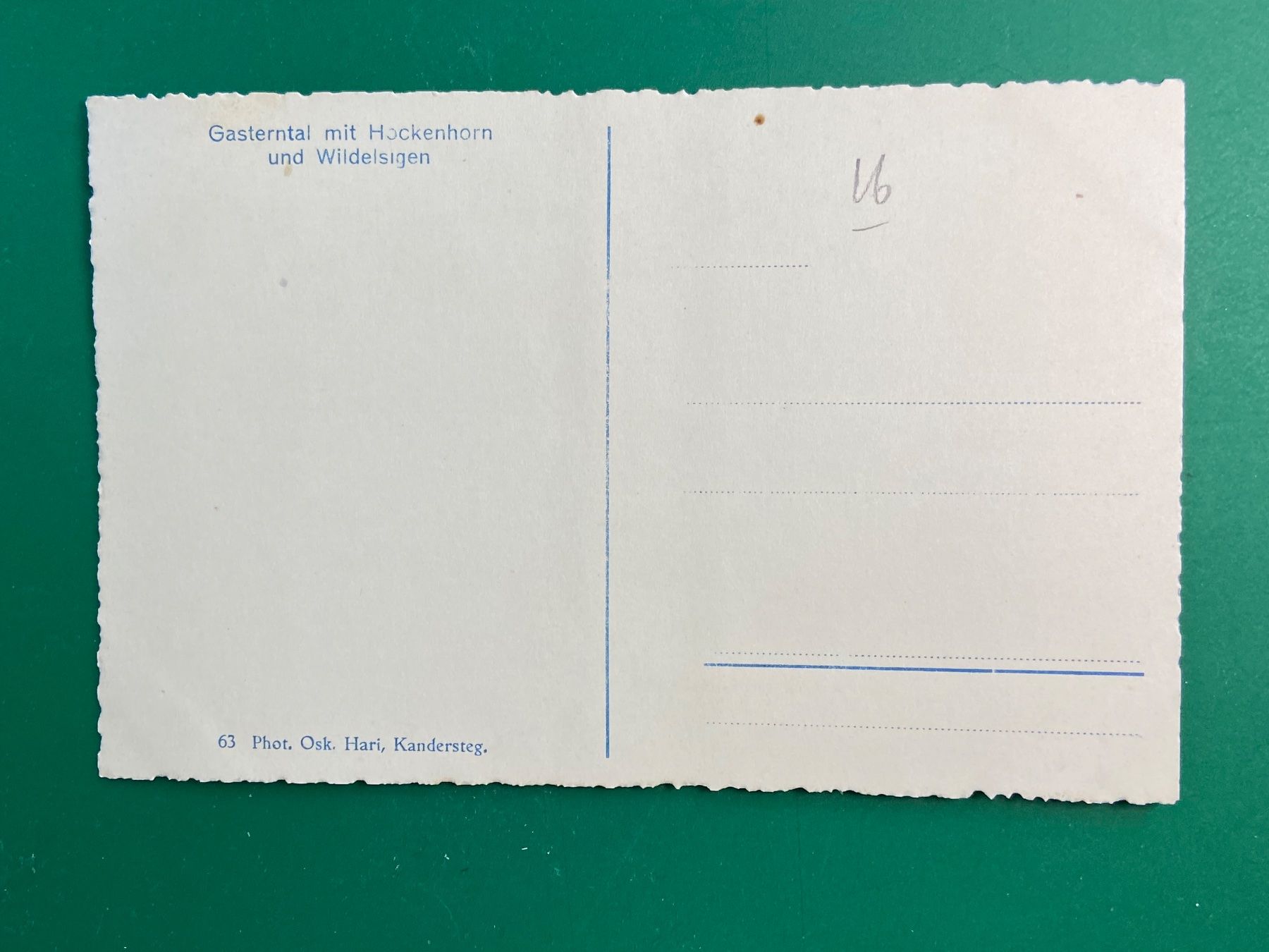 Cartoline postali: Gasterntal mit Hockenhorn – Usato da Steg VS venduto da _vinci_ 1