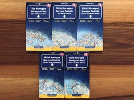 5er-Set Landkarten Norwegen von Kümmerly+Frey
