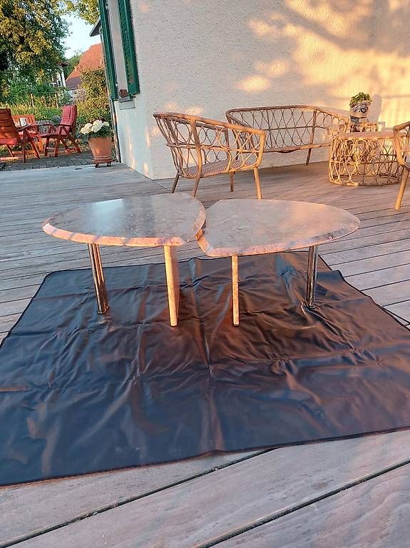 Tables: Vintage Marmor Couchtisch Set 2er 70er Stil – D'occasion à Oberlunkhofen par Barbara.Hagenbuch