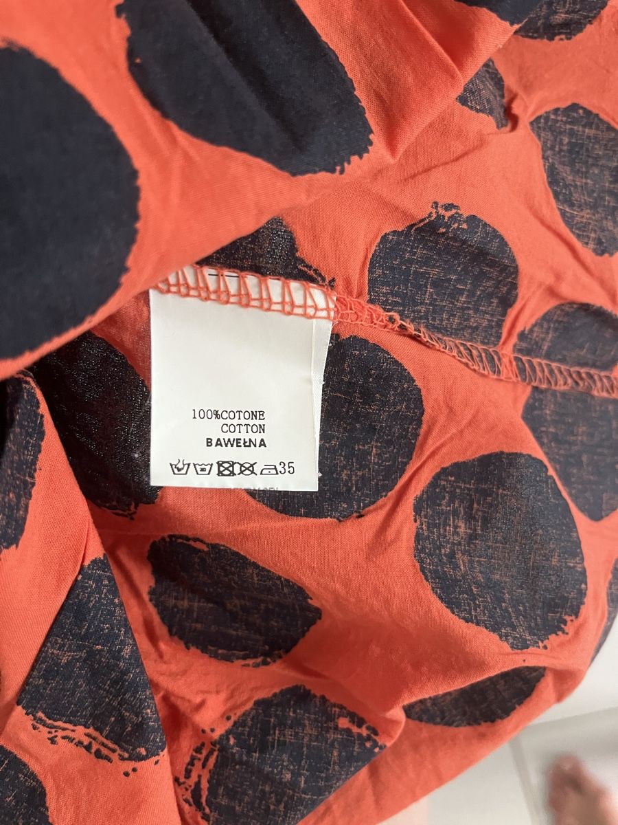 Chemisiers: Damen Bluse orange mit dunkelblauen Punkte – D'occasion à Zürich par vitobossha 5