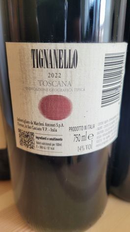 Tignanello Vino: Tignanello Antinori  2022 – Nuovo (secondo la descrizione) da Bellikon venduto da Bruno518 2