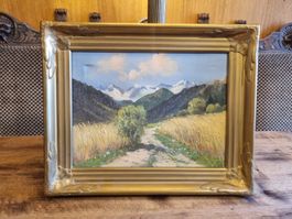 SURES – Original Ölgemälde Alpenlandschaft, signiert