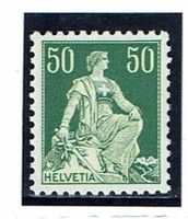 Helvetia 113z papier grillé neuf** sans charnière