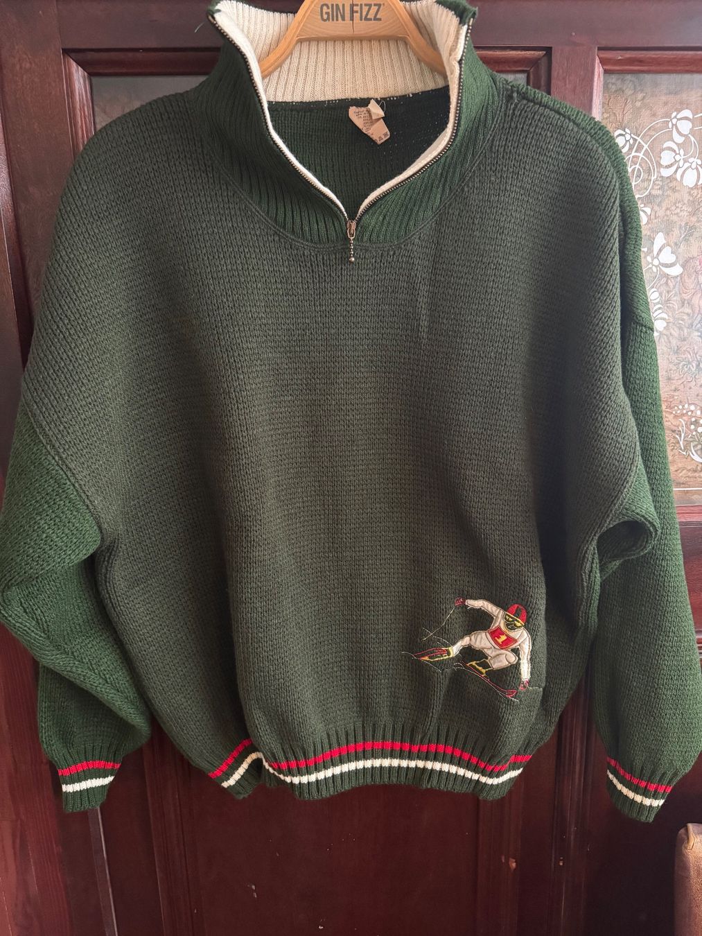 Pullover & Sweatshirts: Pullover Strickpullover Skifahrer Vintage – Gebraucht aus Obfelden von cesarina10 1
