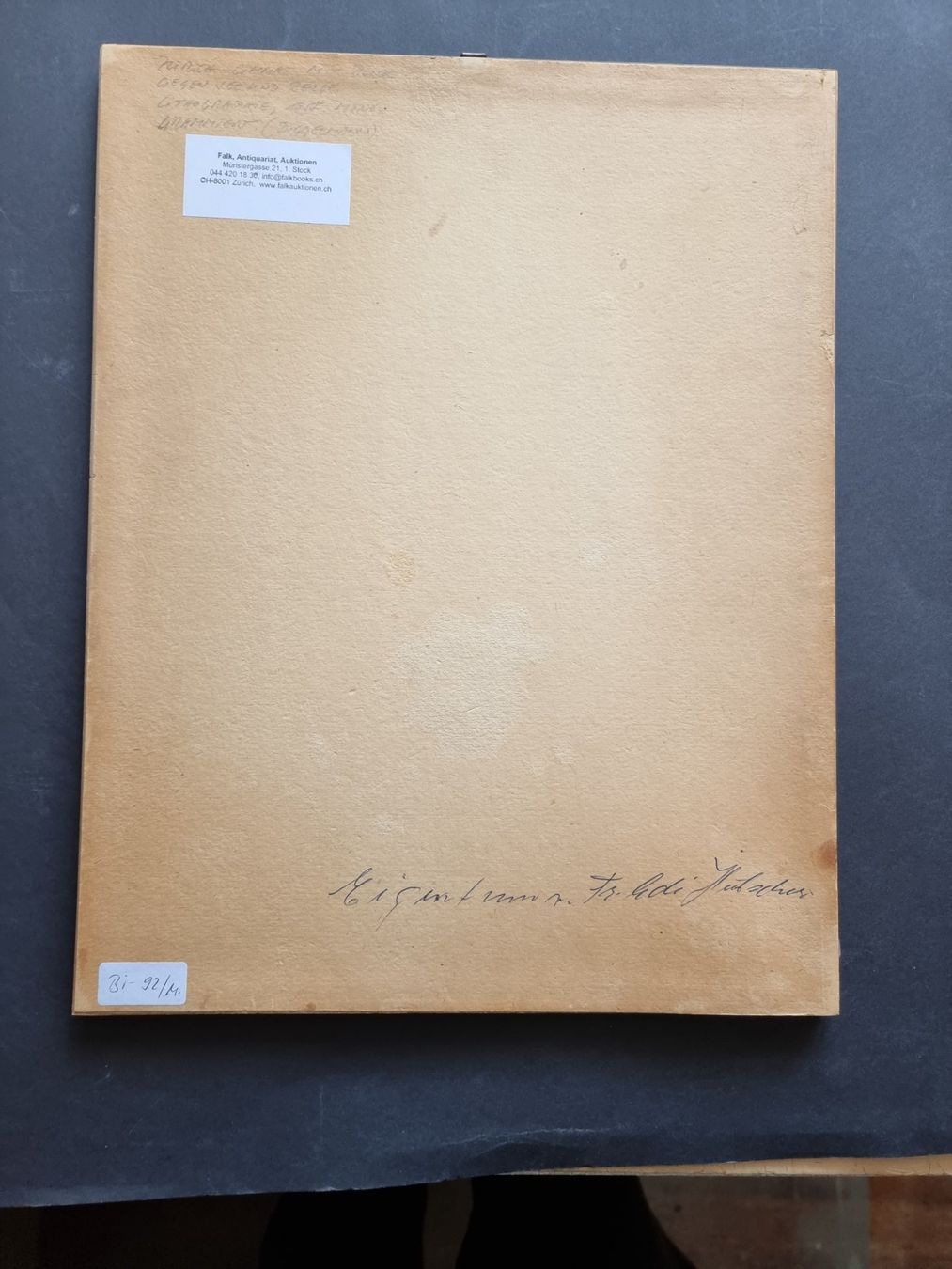 Grafica & Litografie: THALMANN RADIERUNG ZÜRICH MIT RAHMEN – Usato da Gersau venduto da kunst-online 5
