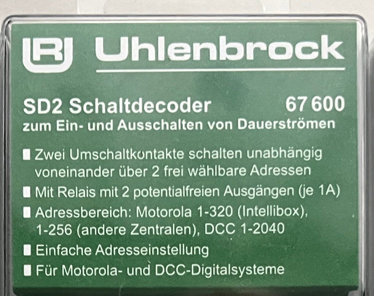 Componenti elettronici: Schalt-/Magnetdecoder Uhlenbrock – Nuovo e nell'imballaggio originale da Unterstammheim venduto da lintam 2