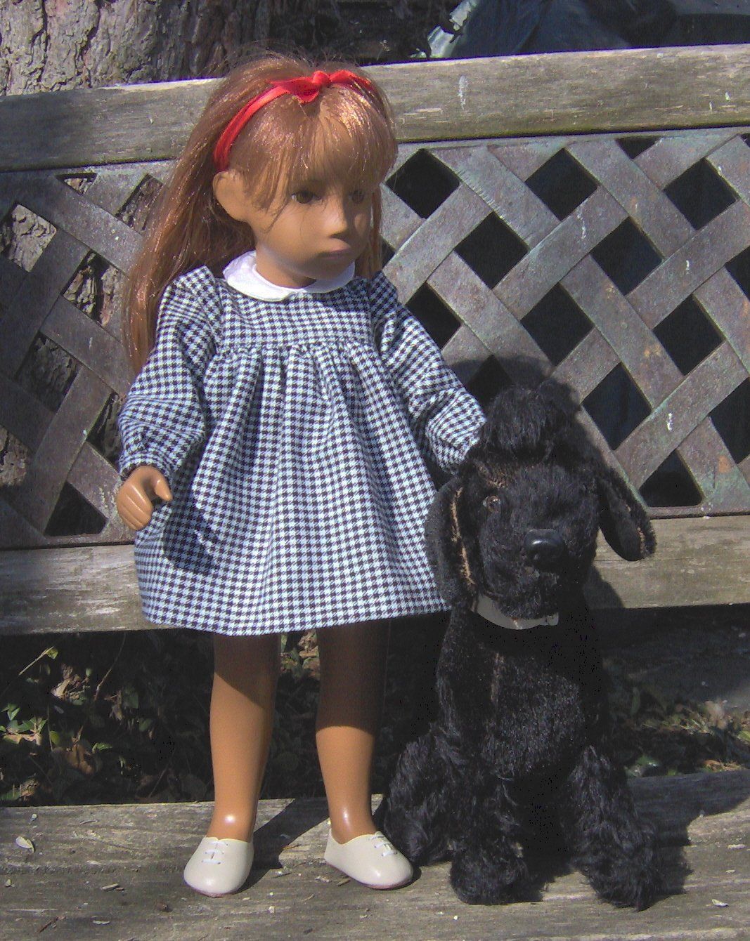 Bambole: SASHA CLASSIC-LINE Gingham Kleid – Nuovo e nell'imballaggio originale da Schüpfen venduto da ardiphne