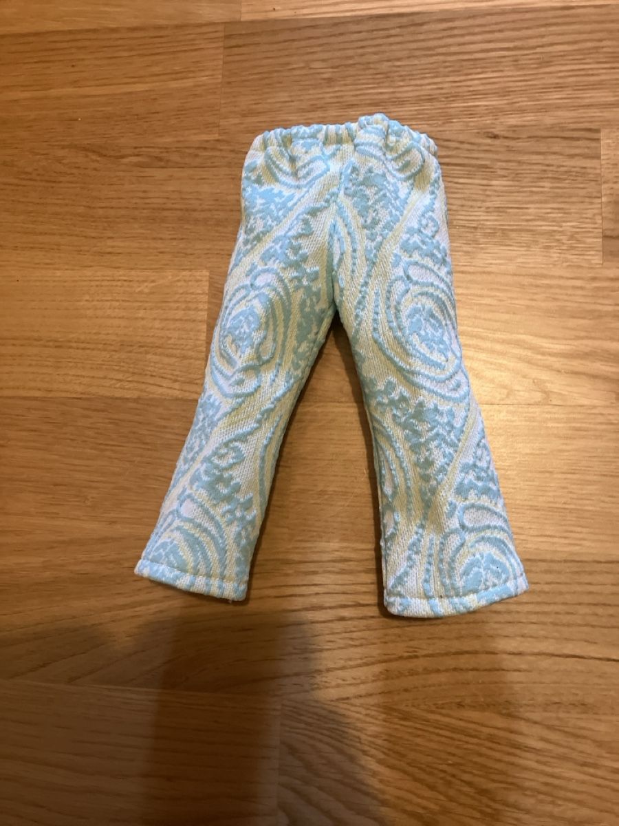 Bambole: Blue Patterned Dolls Trousers  – Usato da Zürich venduto da papperlapapp1