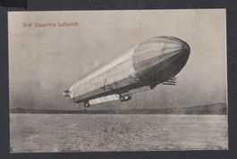 Graf Zeppelin's Luftschiff   :   alte Ansichtskarte von 1907