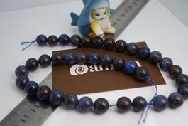 Versteinertes Holz Blau  Strang 10mm ca. 38cm (Räumung!)