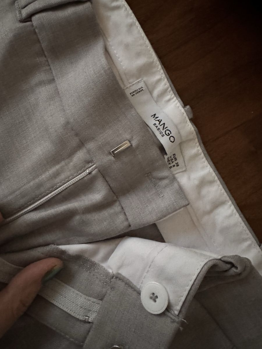 Mango Pantaloni: Mango Hose, hellgrau, Gr. 38 – Nuovo (secondo la descrizione) da Zürich venduto da yas_7vdk 3