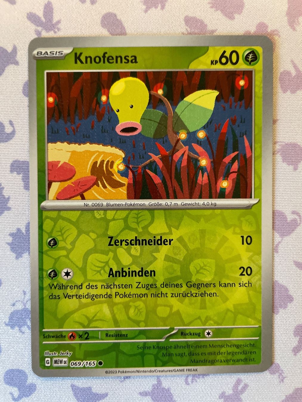 Pokémon Carte collezionabili: Knofensa 069/165 reverse Holo - Pokemon 151 DE – Nuovo (secondo la descrizione) da Gossau ZH venduto da Phelsuma01