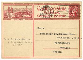 1930 Bildpostkarte Nr. 117-022 ST. GALLEN, gestempelt Zürich