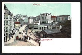 Lausanne, Grand Pont et Tramway, Strasse