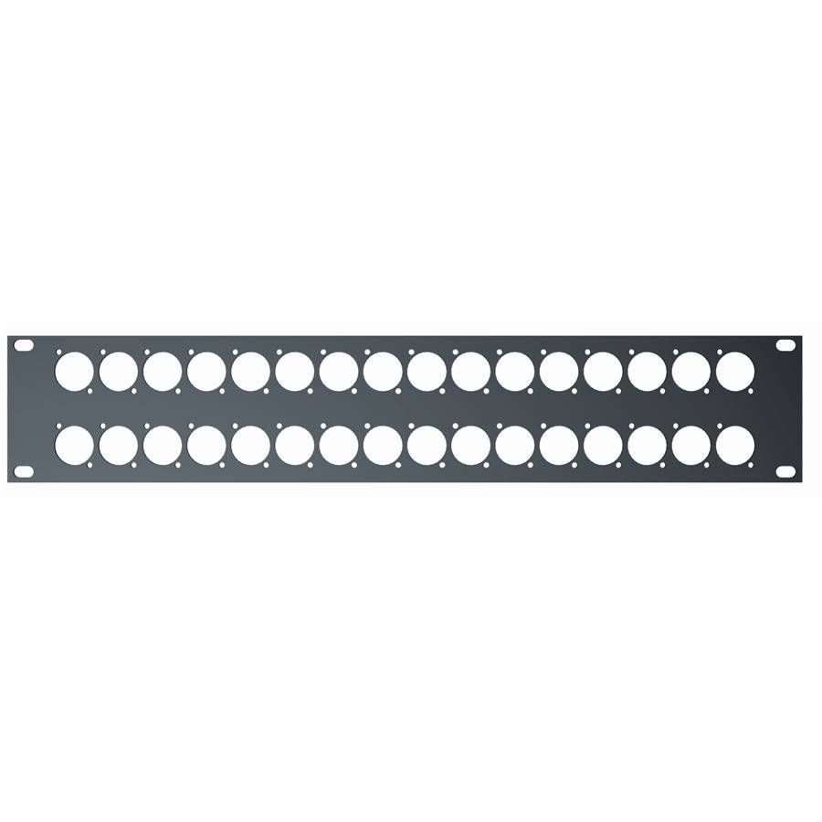 Racks & Ständer: Quik lok RS295, 2-U rack panel with flanged with 32 XLR – Neu und originalverpackt aus Burg AG von Auditon