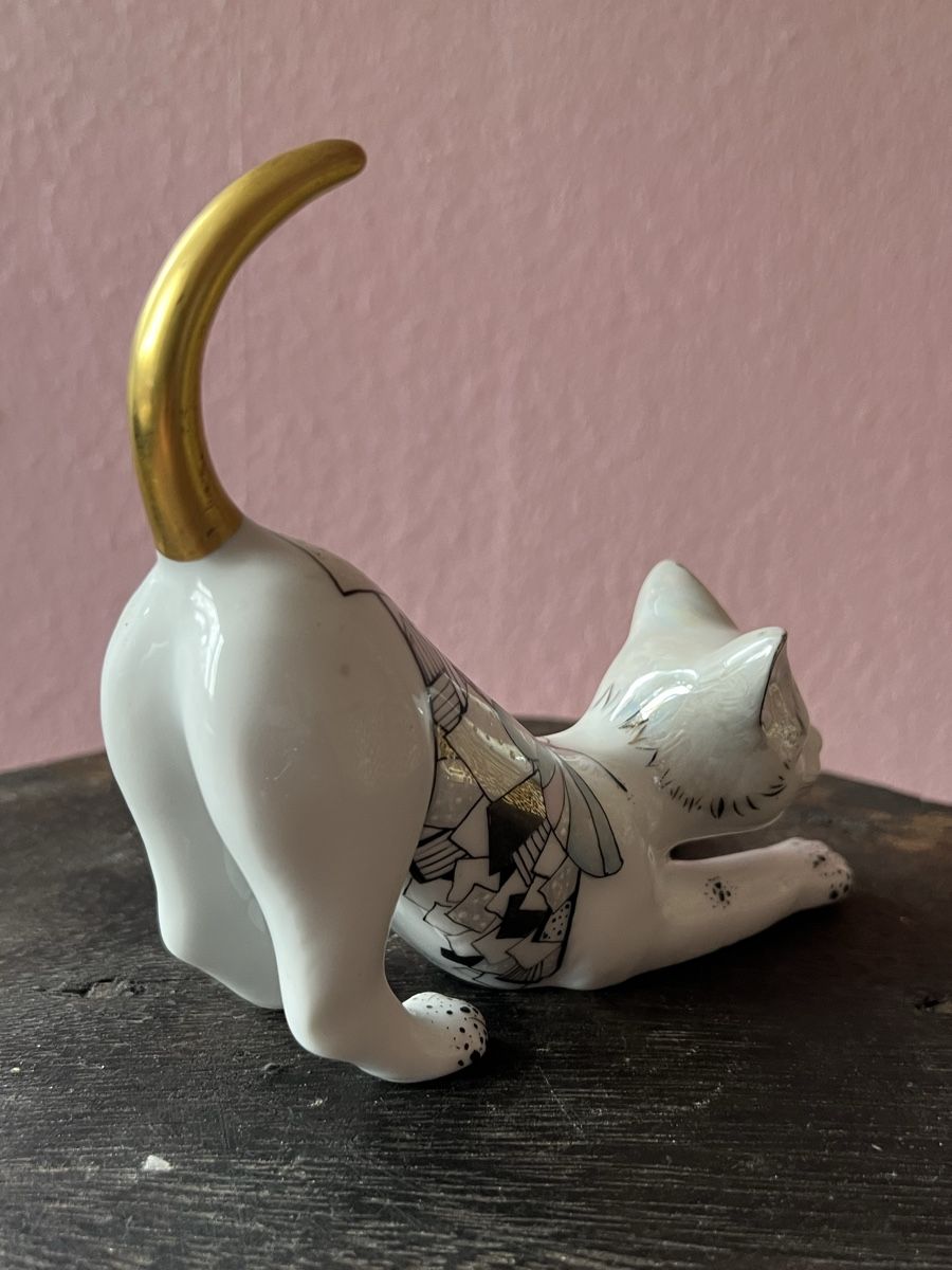Figuren: Porzellan-Katze, Handbemalt – Gebraucht aus Zürich von juergarno 4