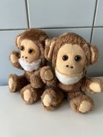 2 süsse Äffli ( Vintage 70 ziger jh)Stofftiere.i.O.