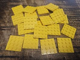 lego 3031 lot de 20 pièces Yellow Plate 4 x 4