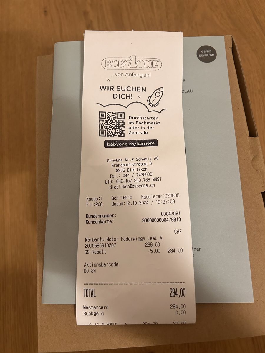Bascules & balançoires: Federwiege inkl. Membantu Motor – D'occasion à Winkel par JW1989 2