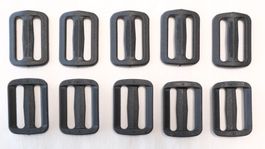 Schnalle Stegschnalle Leiterschnalle 29mm schwarz Set x 10